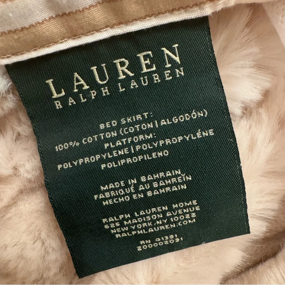 RALPH LAUREN | BED SKIRT / Tan White